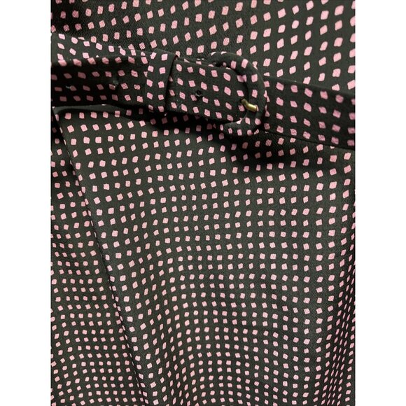 Leslie Belle Womens Polka Dot Maxi Dress Size 8 Black Pink Sleeveless - Picture 5 of 14